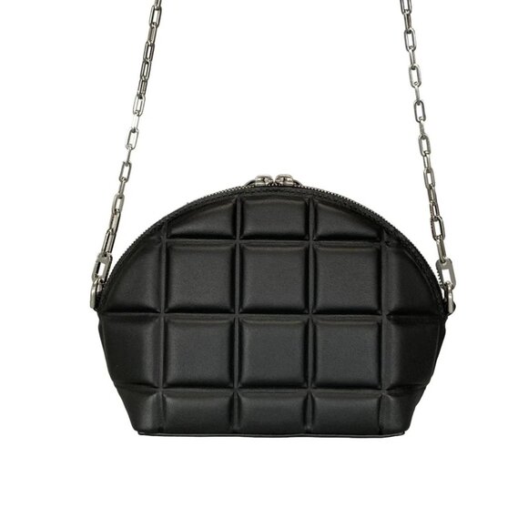 Auth BOTTEGA VENETA Padetto Mini Half Moon - Black Leather - Picture 2 of 14